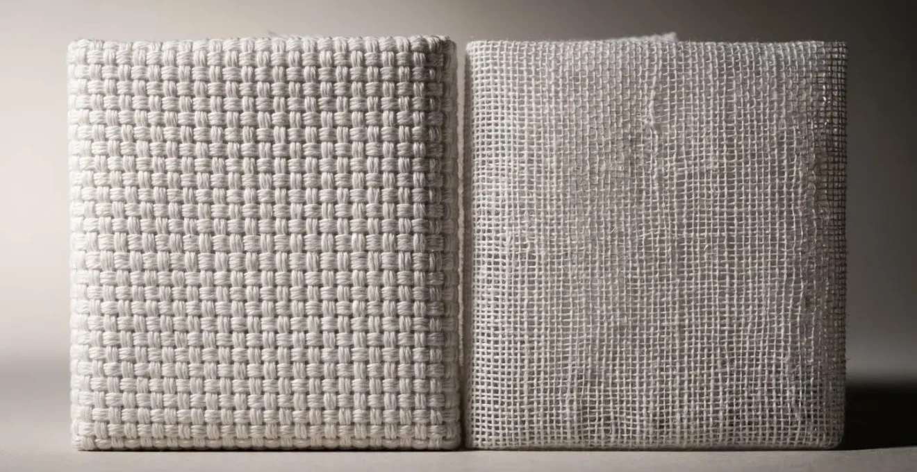 Texture rapprochée du tissage Oxford d'une chemise blanche de qualité